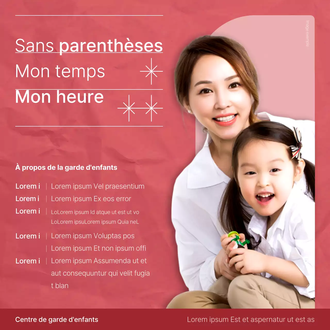 Un guide de l'accueil moderne des enfants en rose et blanc