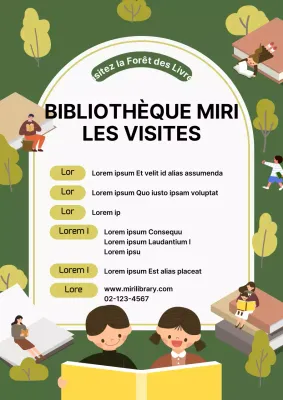 Comment demander une visite de la bibliothèque verte et blanche ?