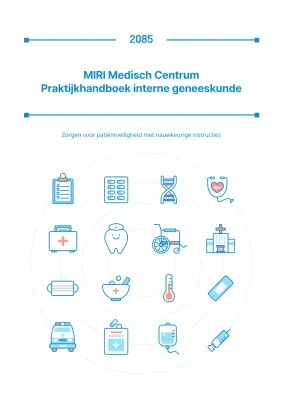 Schattig blauw en roze afdelingshandboek