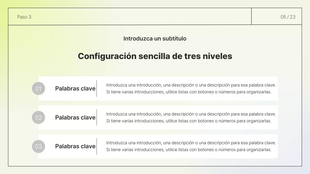 Informe de diseño sencillo en blanco y chartreuse