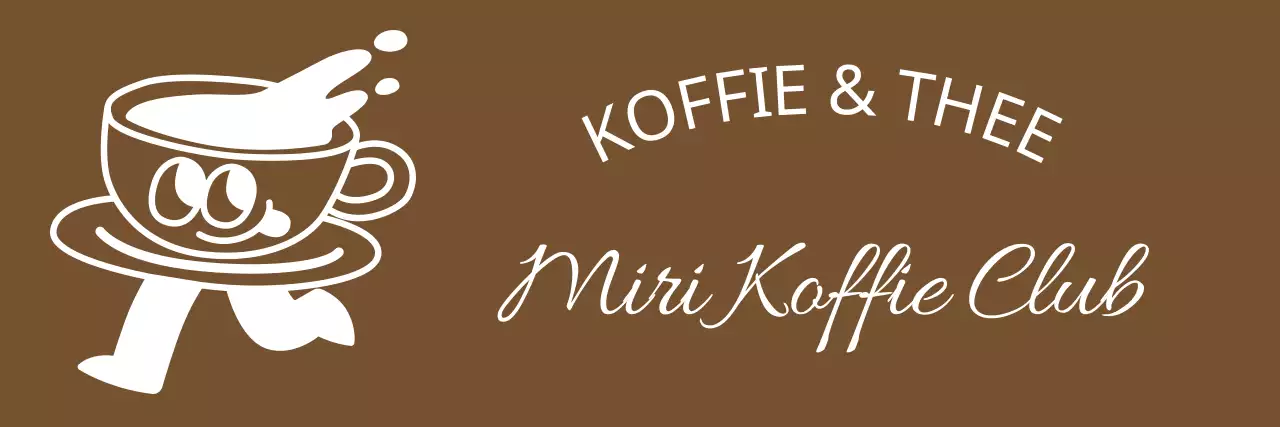 Barista-schort in warm bruin en wit met schattig symbool van koffiekopje en vintage-geïnspireerd tekstlogo Barista-schort voor café-medewerkers