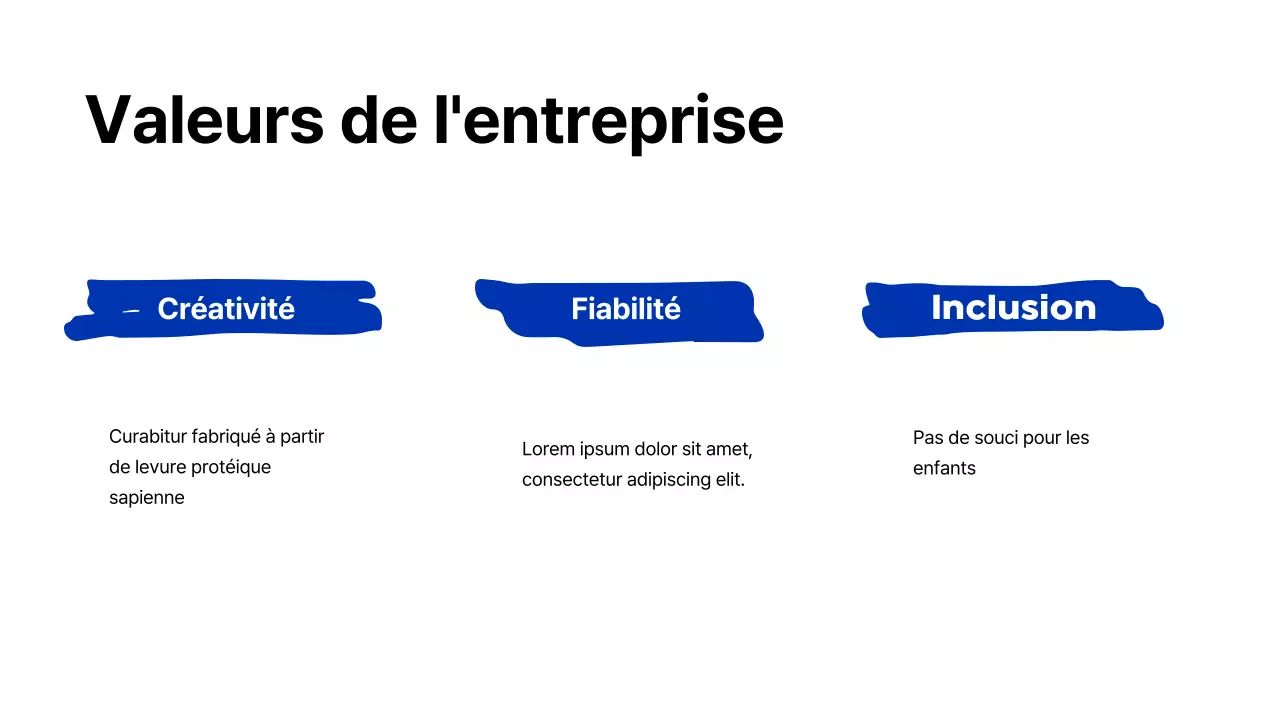 Blue Modern Marker Présentation de la société