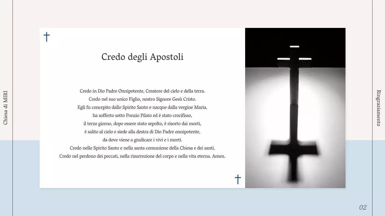 Guida al servizio religioso semplice in blu chiaro e blu navy