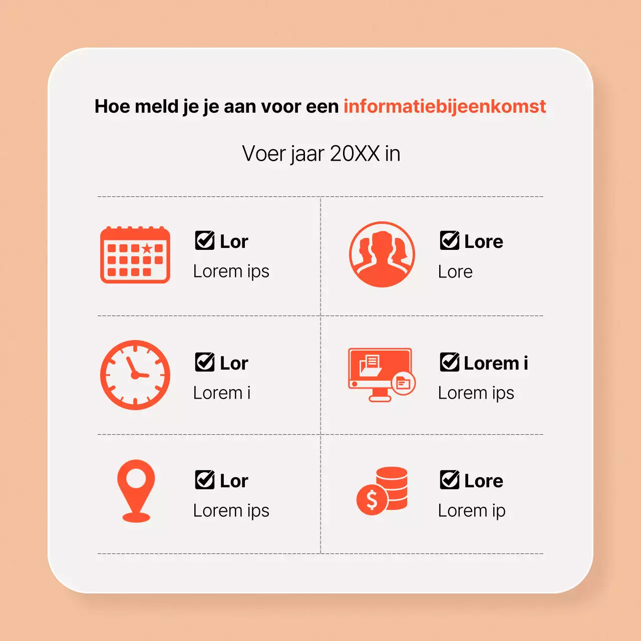 Eenvoudige promotie voor studie in het buitenland met een oranje achtergrond