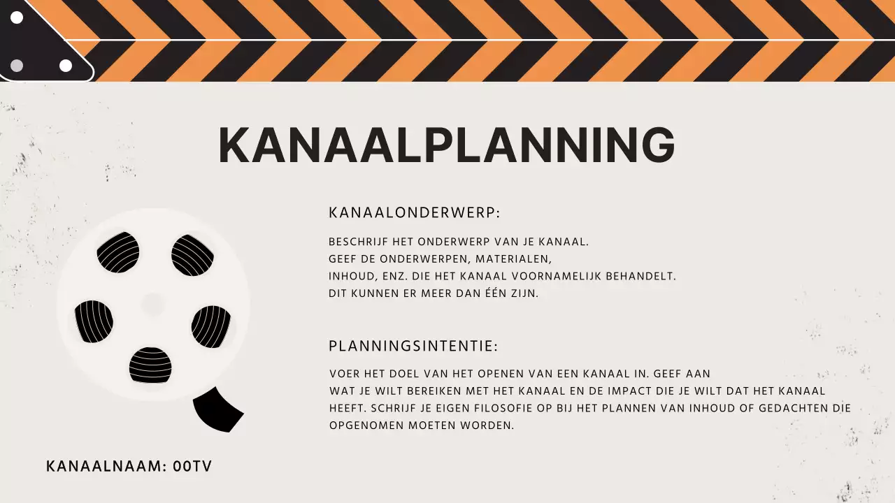 Rood en Oranje Retro Video-inhoudsplan