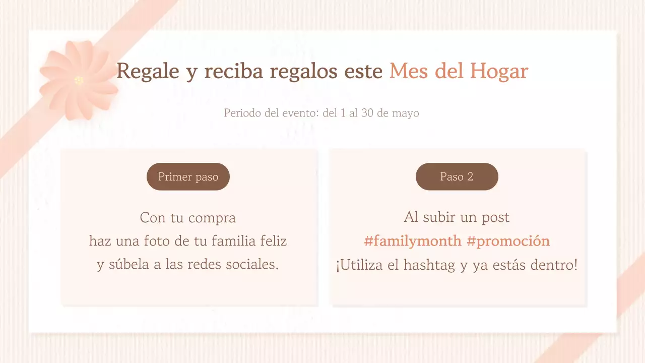 Promueva un moderno expositor naranja del Mes de la Historia Familiar