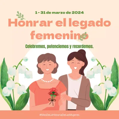 Publicidad del Mes de la Historia de la Mujer de Orange Animation Tropical