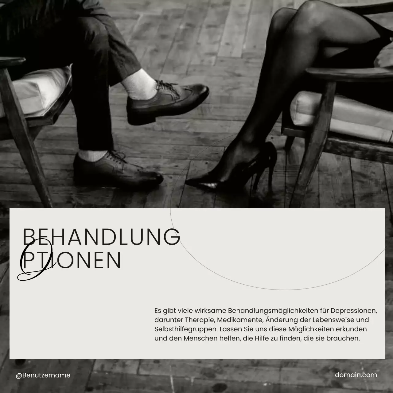 Beige Schwarz-Weiß Minimal Mental Health Care Selbstliebe-Kampagne