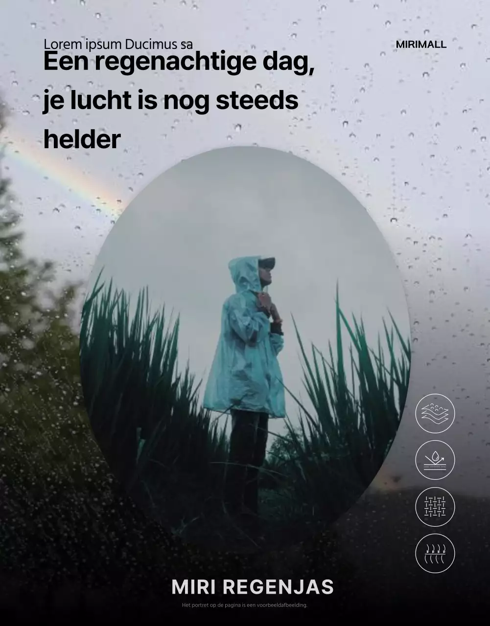 Over de zwart-blauwe regenjassen trend voor het regenseizoen