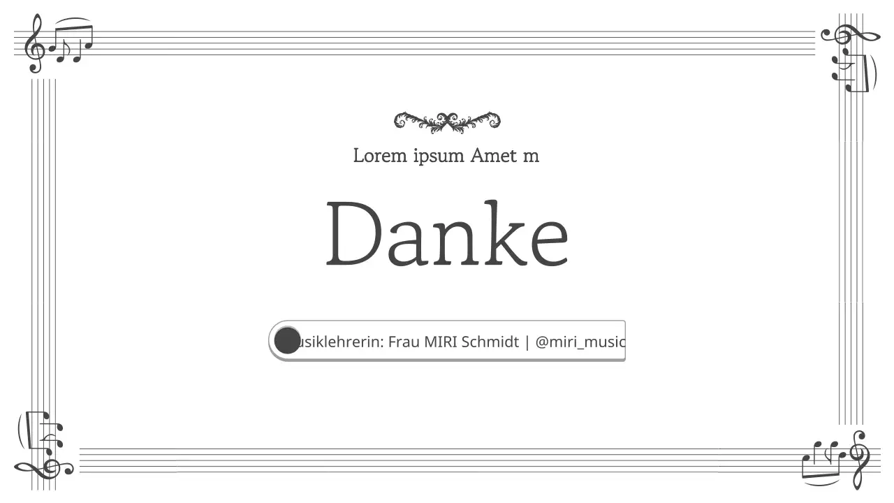 Einfache schwarz-weiße Musiklehrmittel