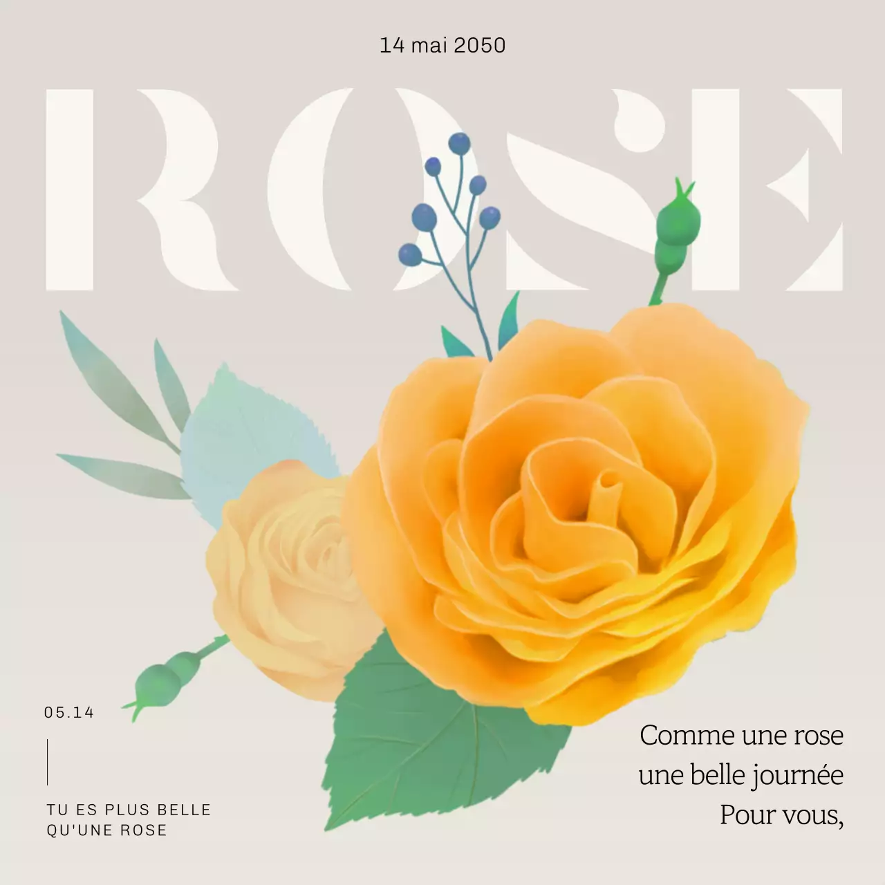 Le billet de Yellow's Simple Rose Day