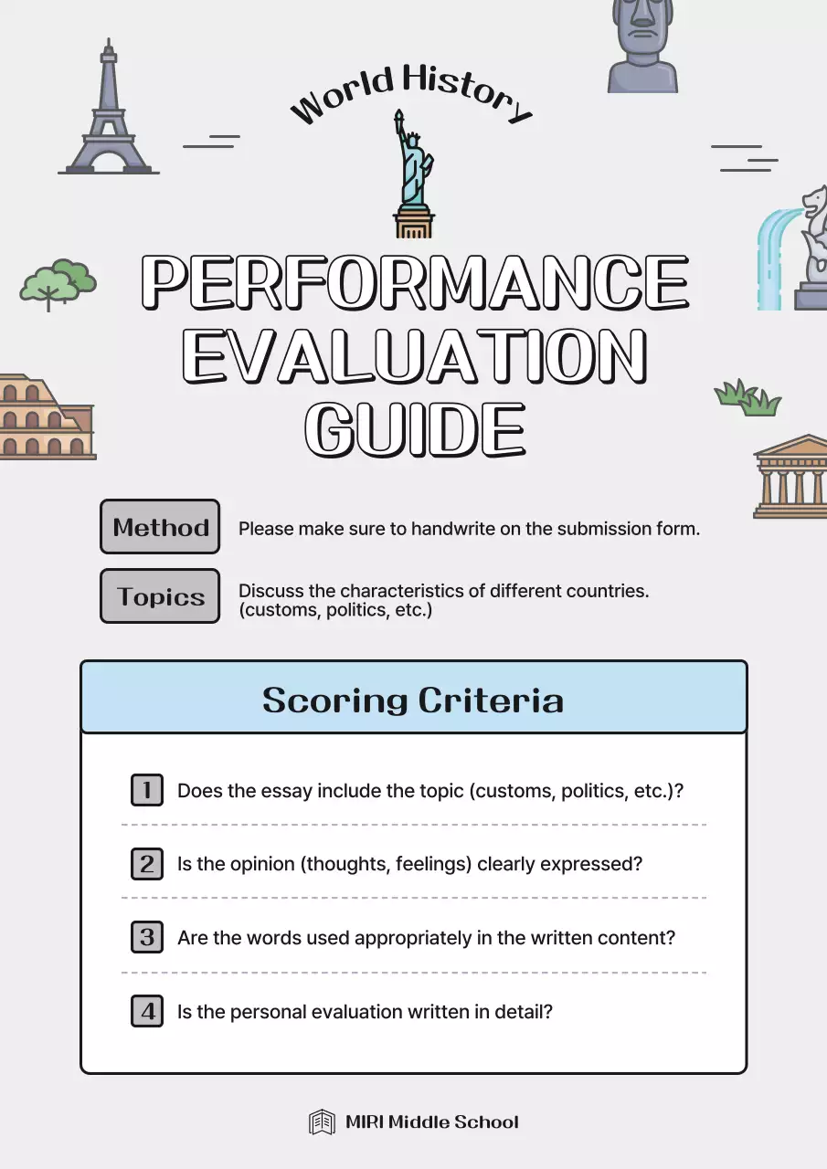 Grey Minimal History Guide Poster