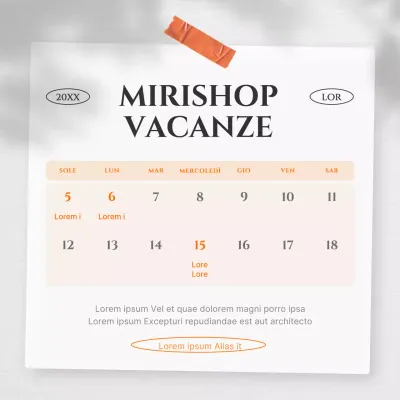 Una moderna guida alle vacanze in arancione e nero