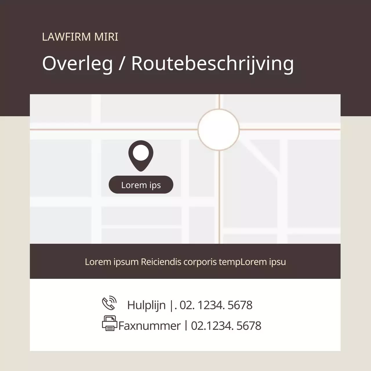 Een modern advocatenkantoor promoten in bruin en beige