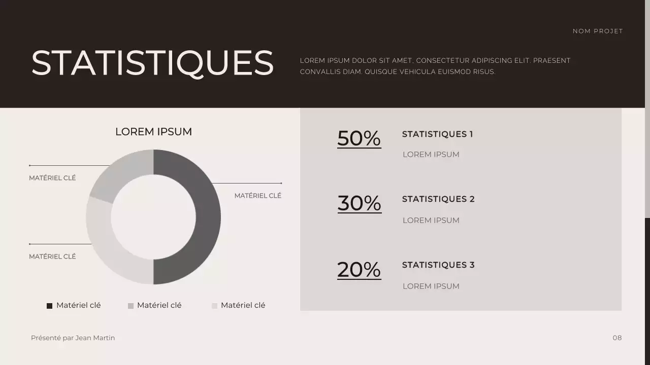 Présentation d'entreprise au ton neutre