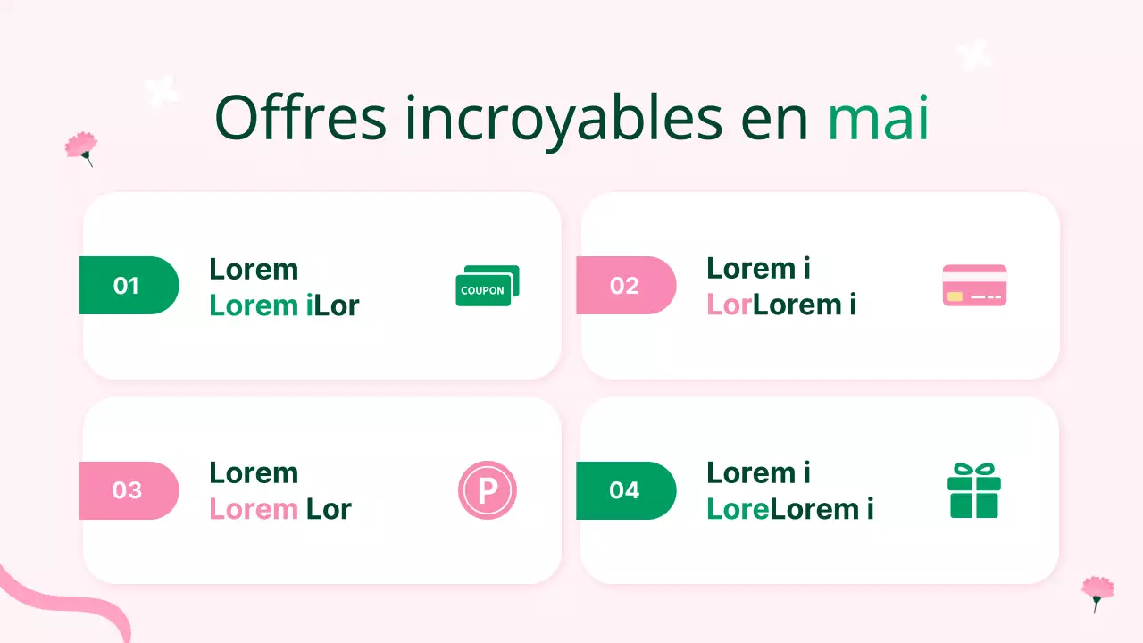 Planificateur de promotion de mois de maison rose