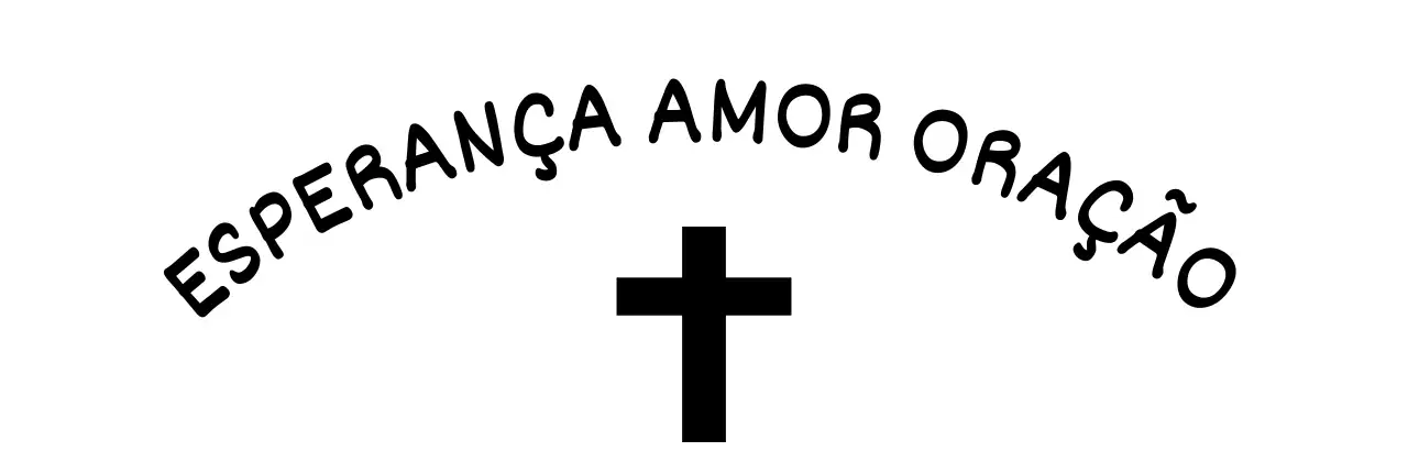 Desenho de igreja com ilustração de uma cruz e palavras-chave