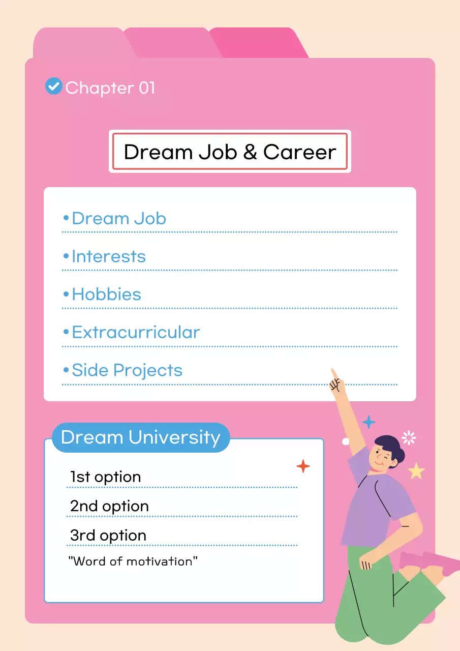 Pink Trendy Career Planner