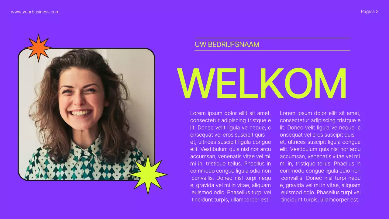 Lime Orange Bold Bedrijfsprofiel Introductie