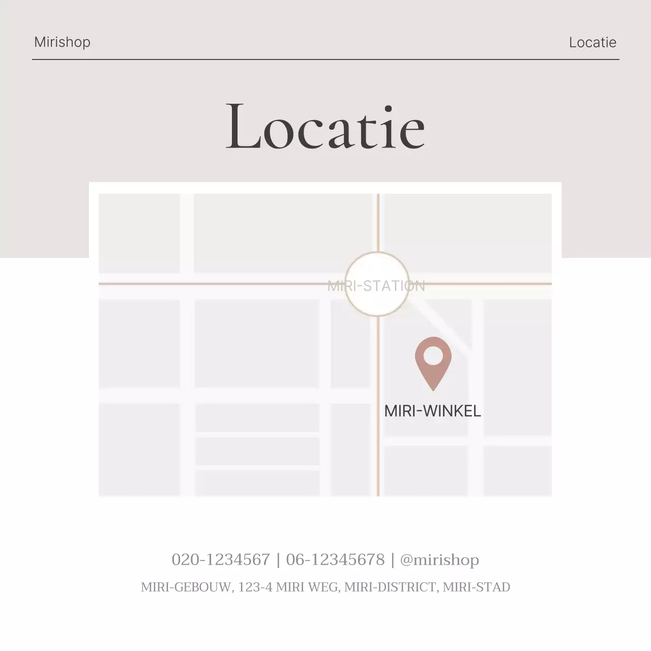 Promoot een trendy feed voor sociale-mediamarketing in beige en grijs