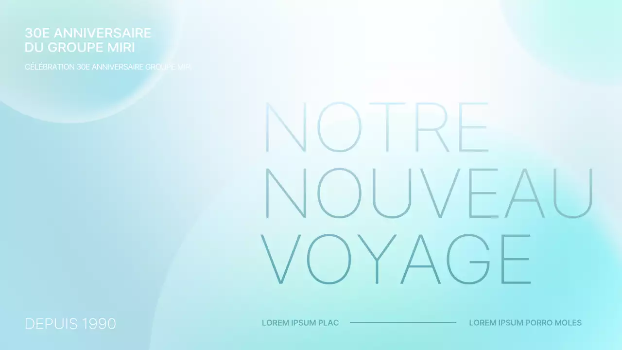 Une présentation luxueuse pour un événement d'entreprise dans les tons menthe et bleu clair