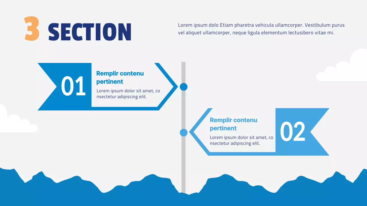 Proposition décontractée simple et audacieuse en bleu et blanc