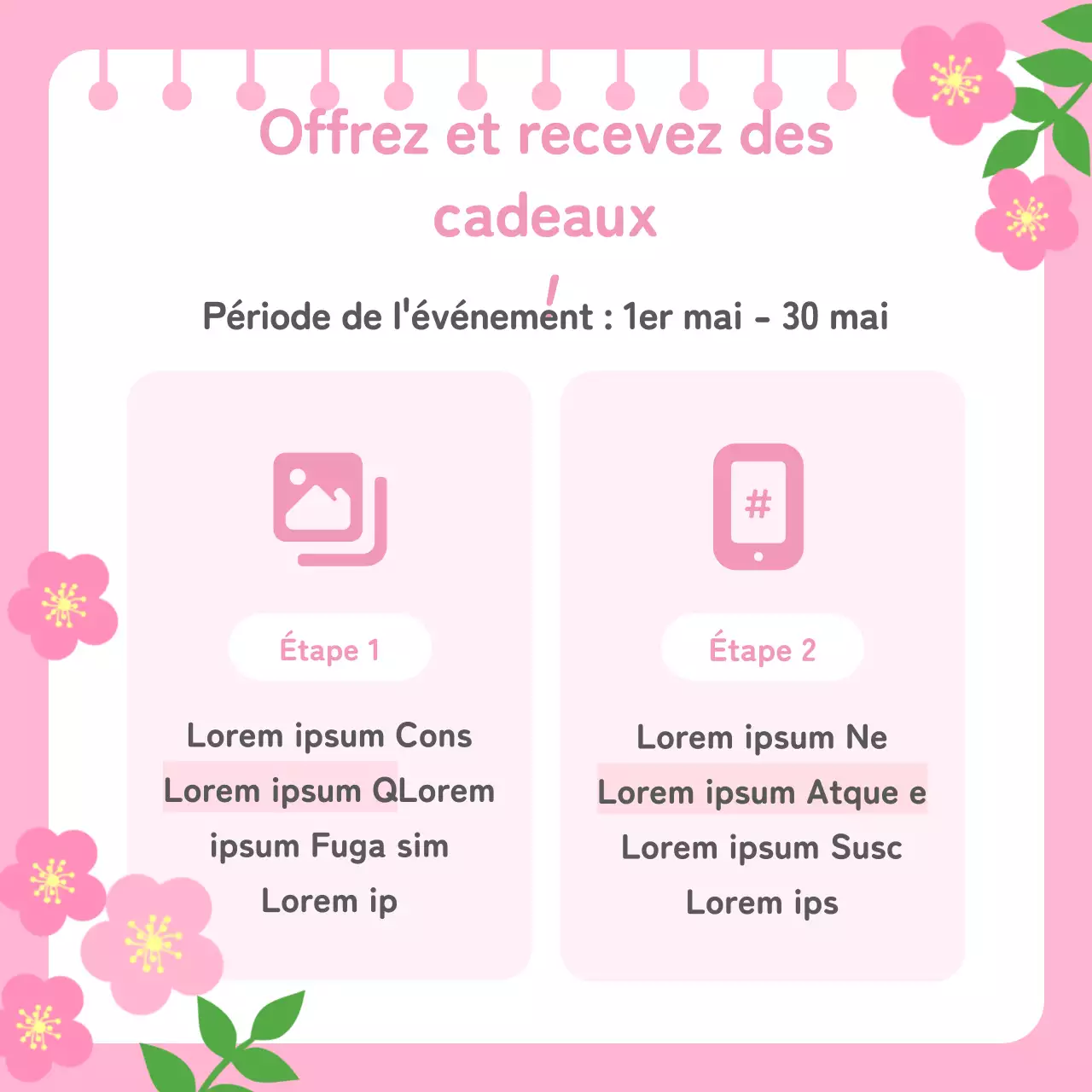 Promouvoir un mois de la famille tropicale en rose