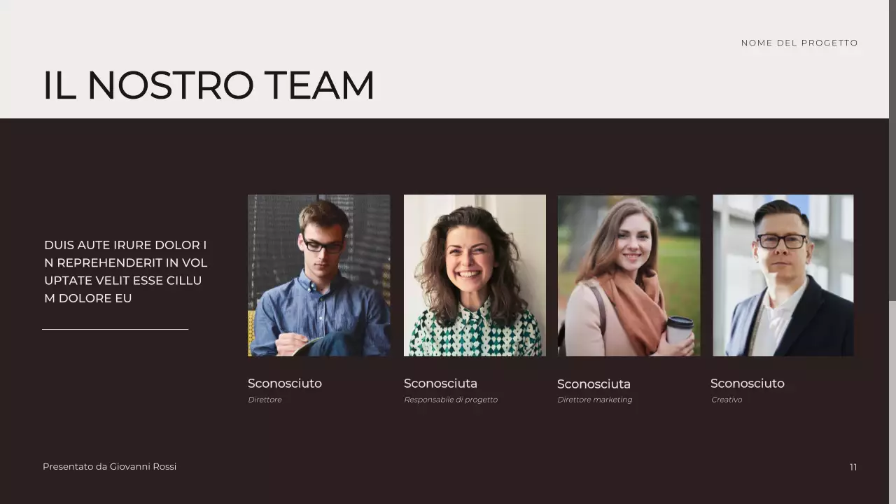 Presentazione aziendale a tono neutro