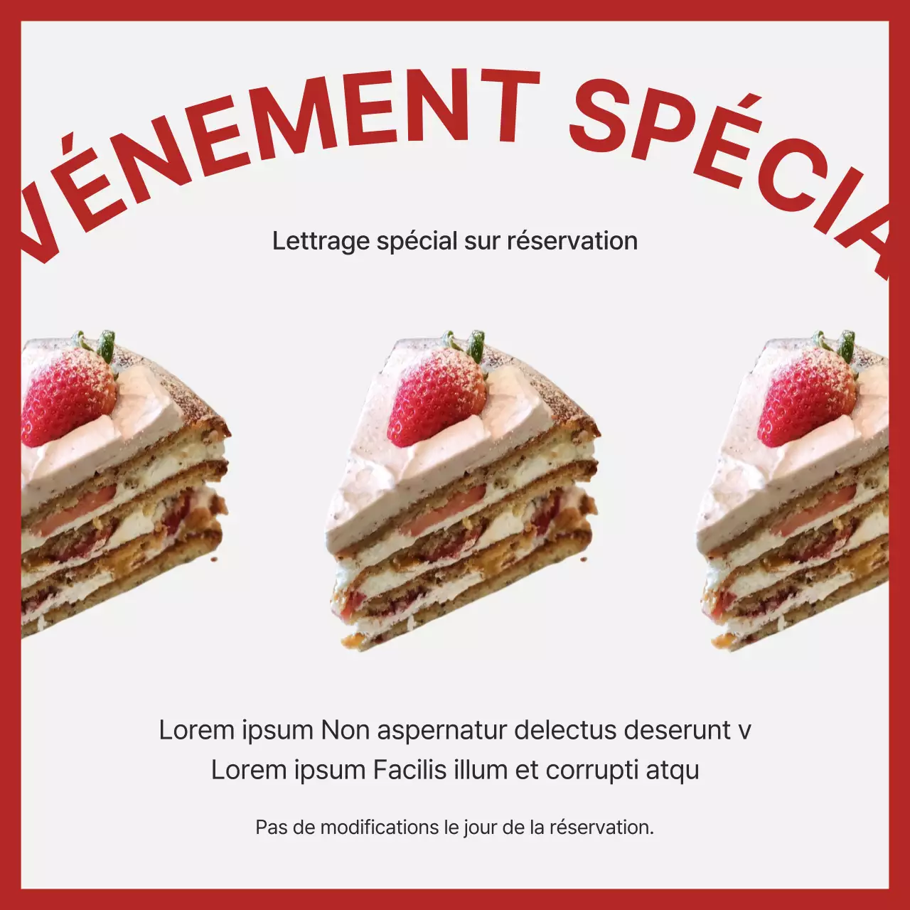 Une annonce de magasin moderne en rouge et gris