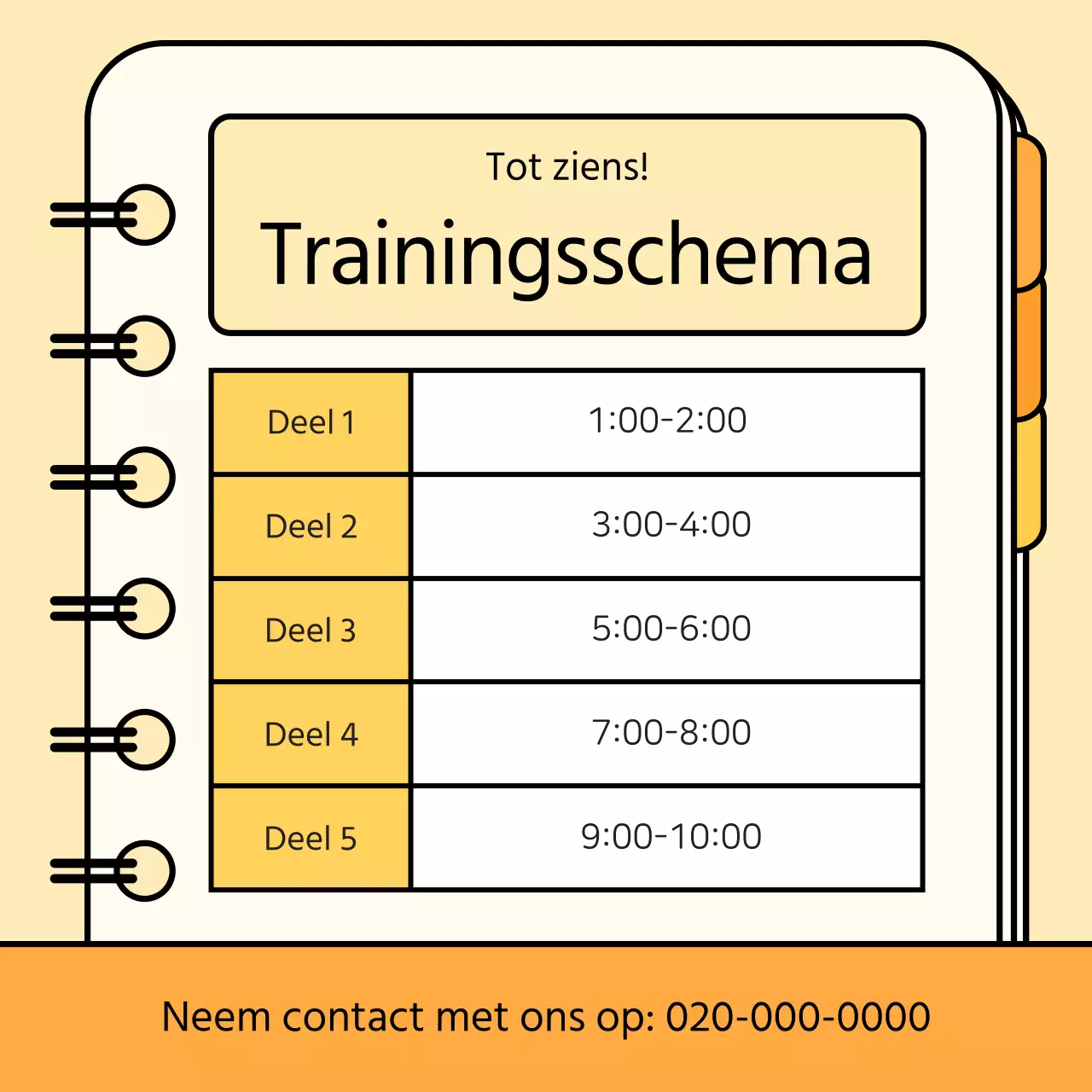 Een schattig lesplan voor een uitstapje met een oranje achtergrond