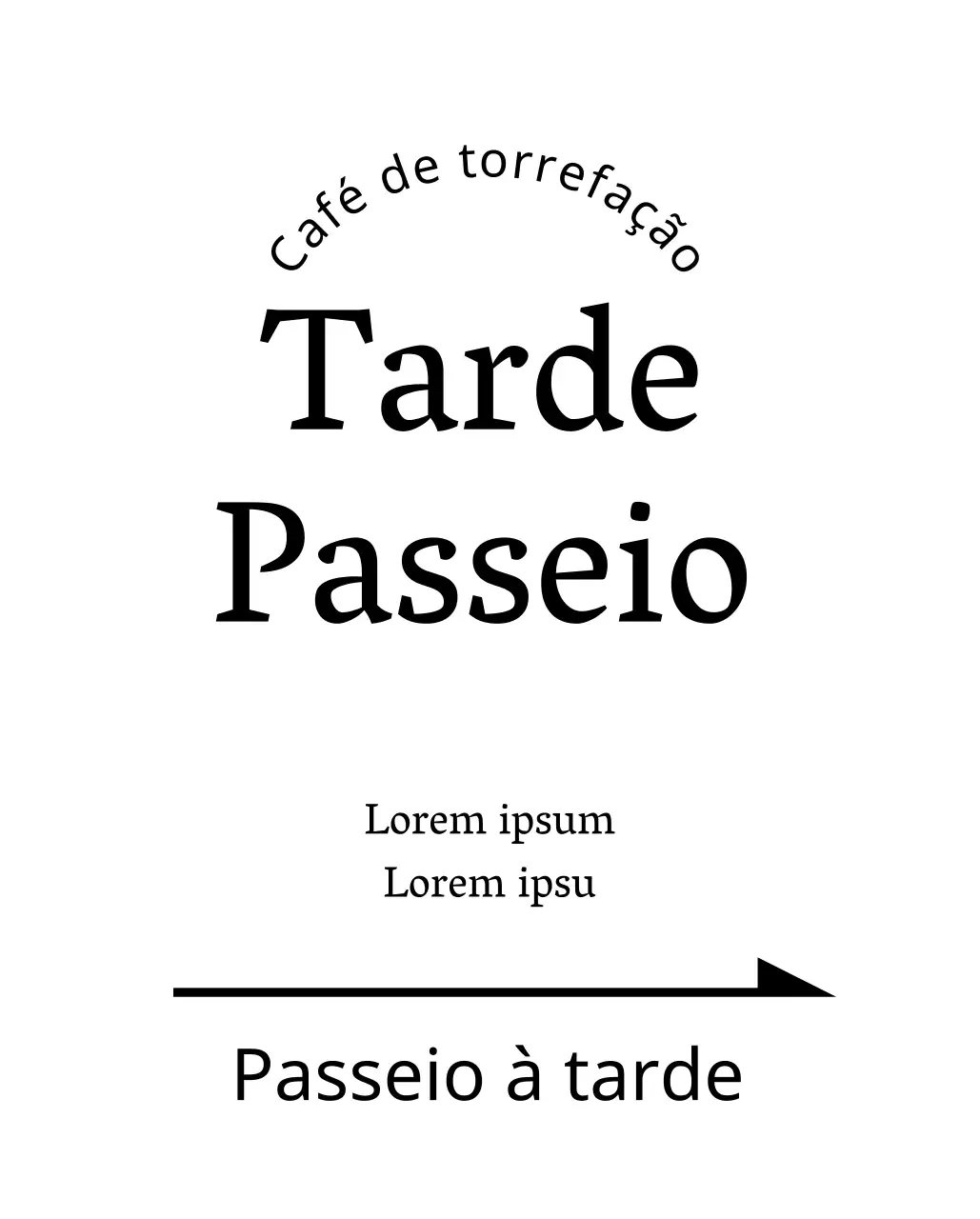 Seta com logótipo coreano Direcções Ilustração de um café Placa de sinalização desenhada à mão