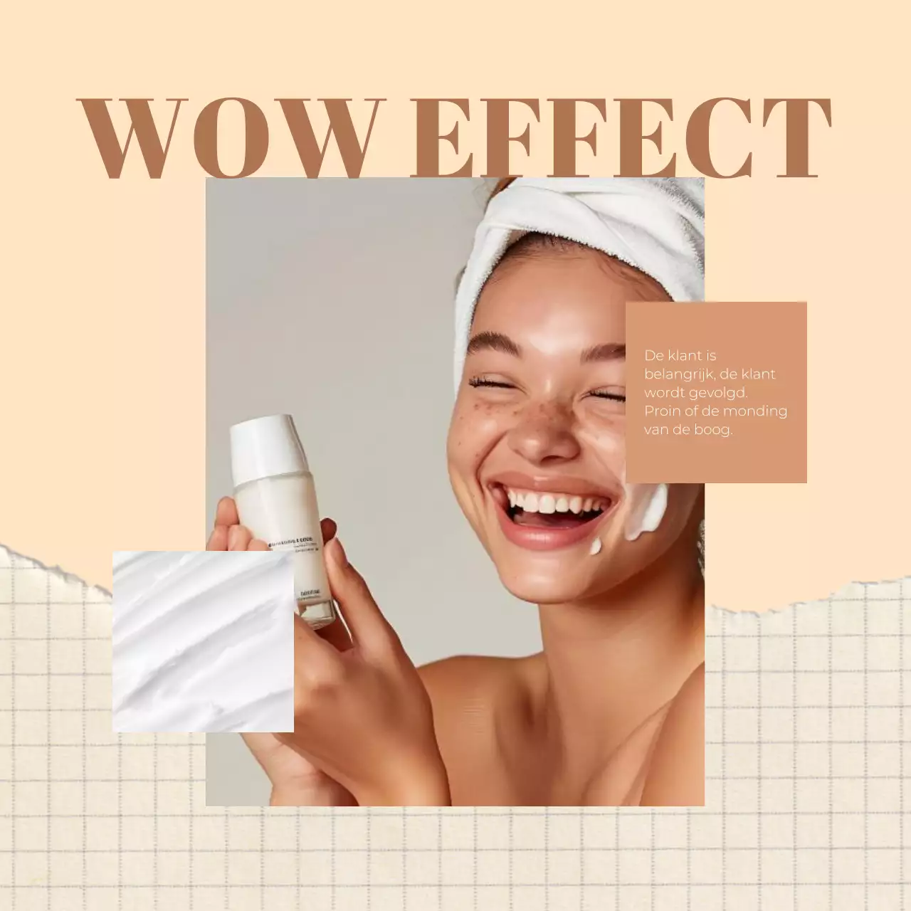 Beige trendstrategie huidverzorging