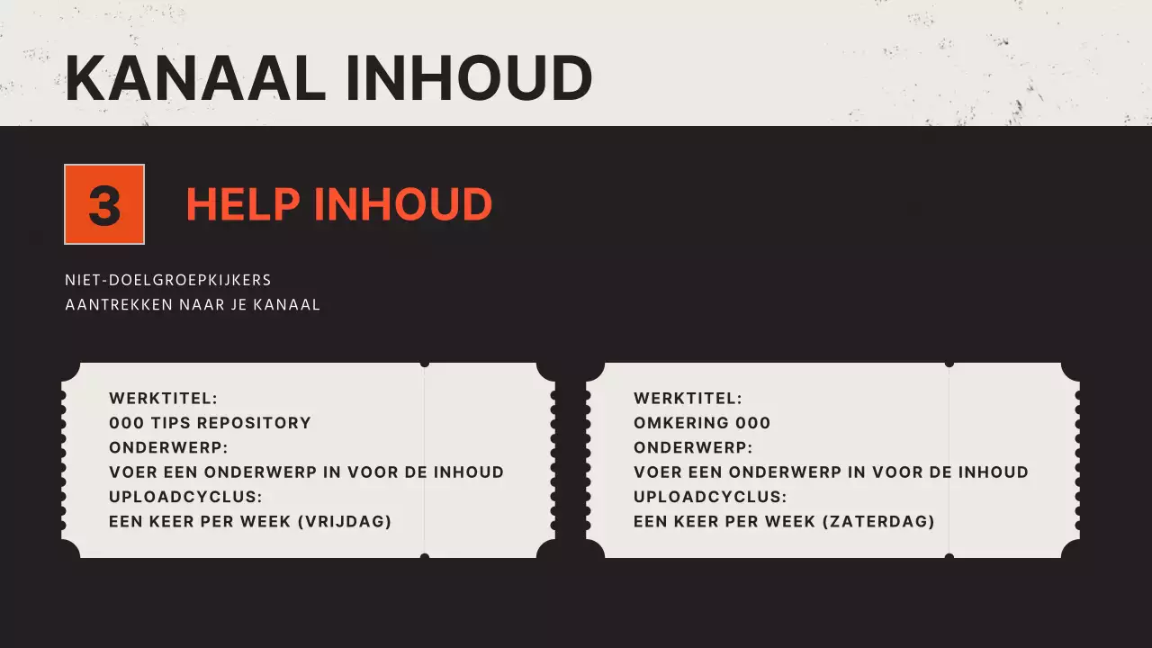 Rood en Oranje Retro Video-inhoudsplan