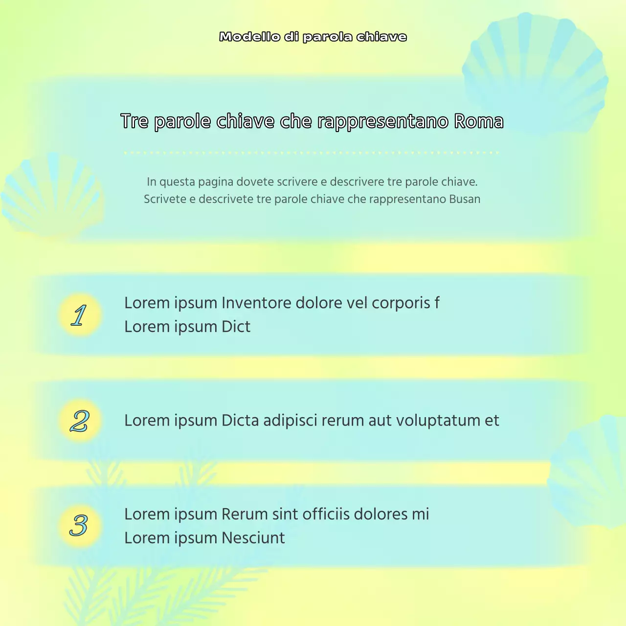 Posta di guida del quartiere di Busan con colori gialli e azzurri