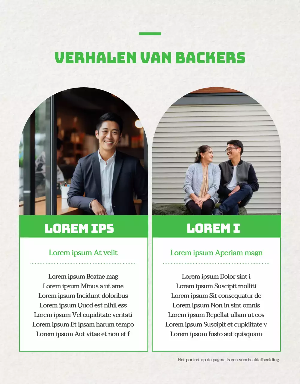 Promoot sponsoring volgens de trend met groen en beige