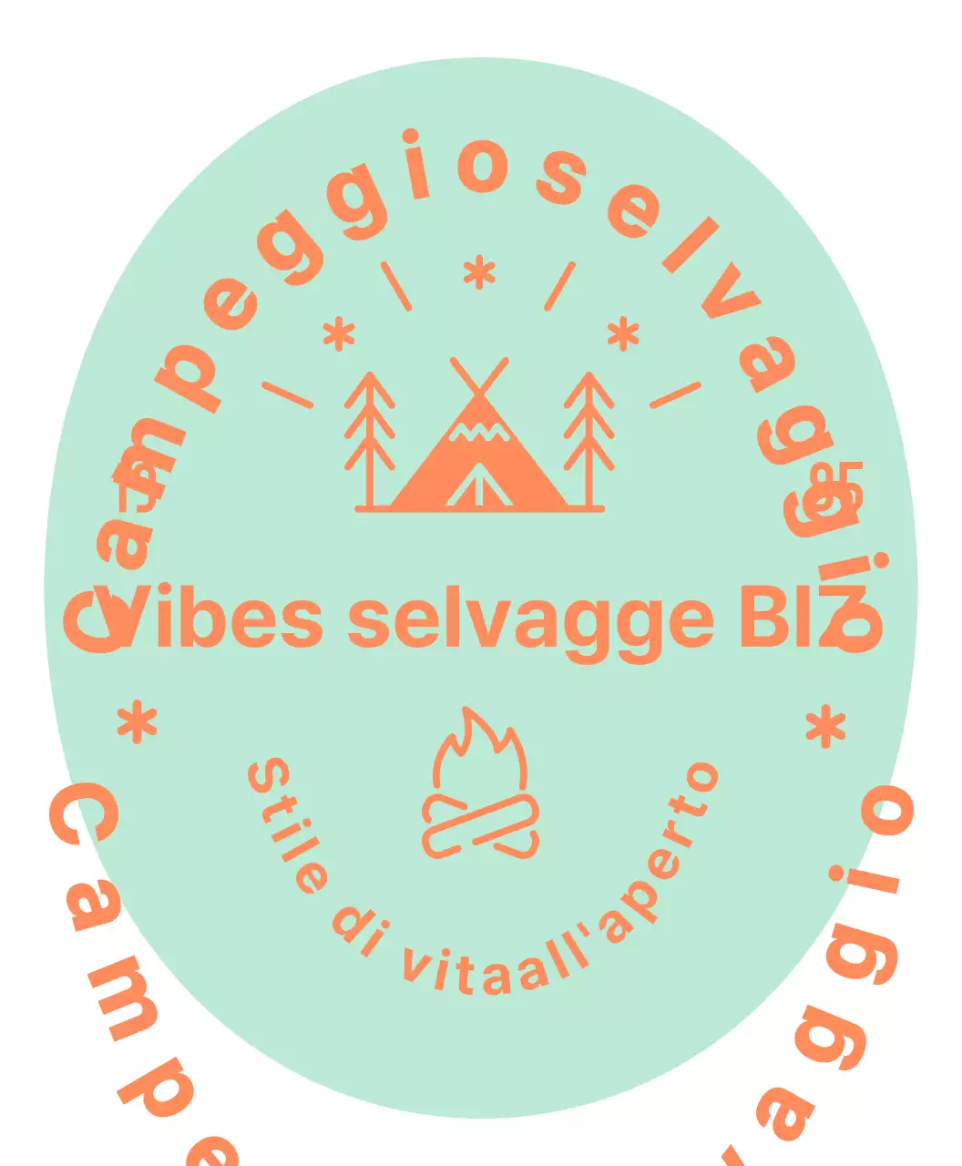 Vintage colorato all'aperto, logo del negozio di campeggio, simbolo di design tenda illustrazione, falò illustrazione T-shirt