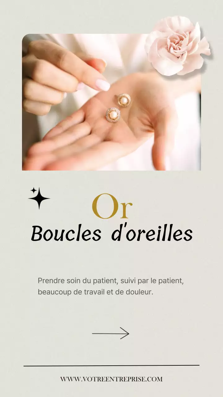 Beige et or élégants bijoux exclusifs Cadeaux pour maman promotion