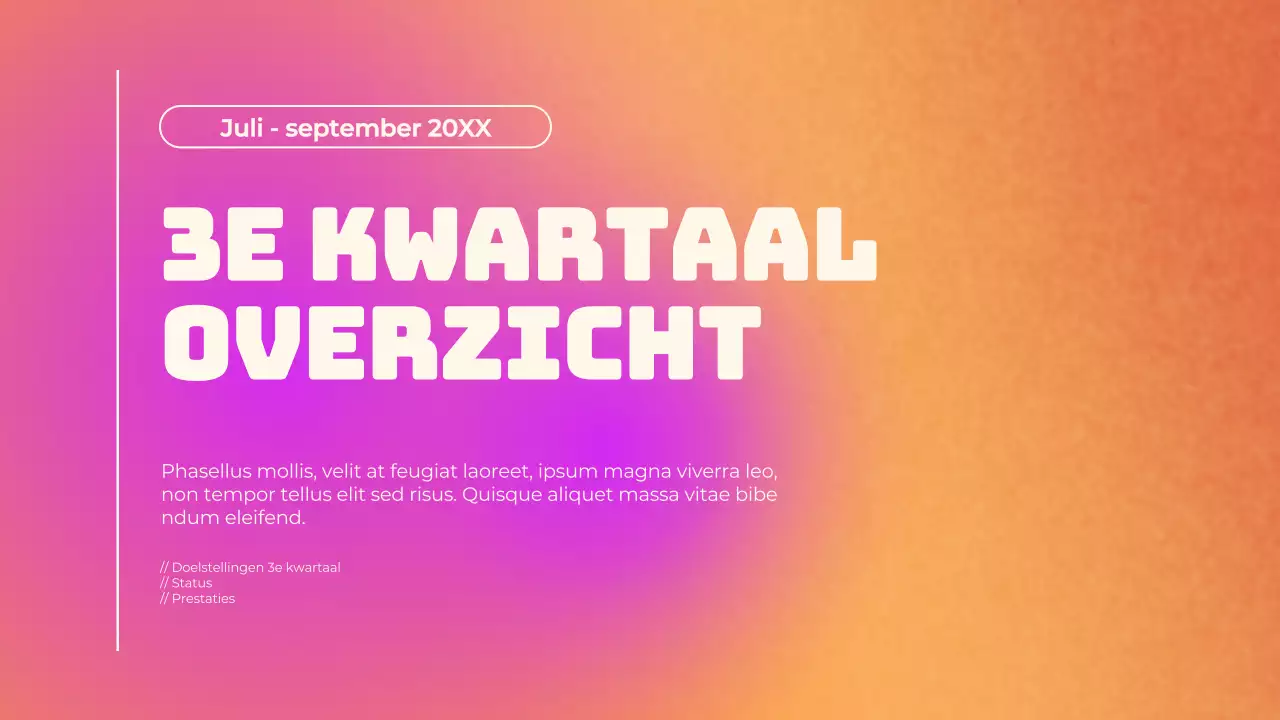 Paars eenvoudig verlooprapport