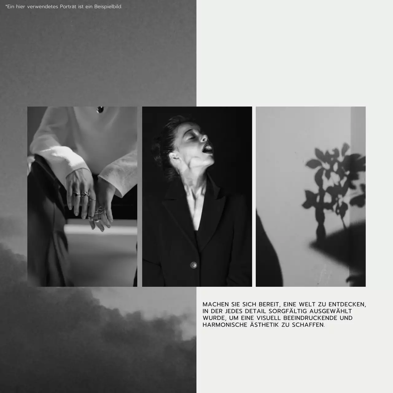 Beige und Schwarz Trend Fotocollage Ästhetischer Lifestyle Blog Promotion