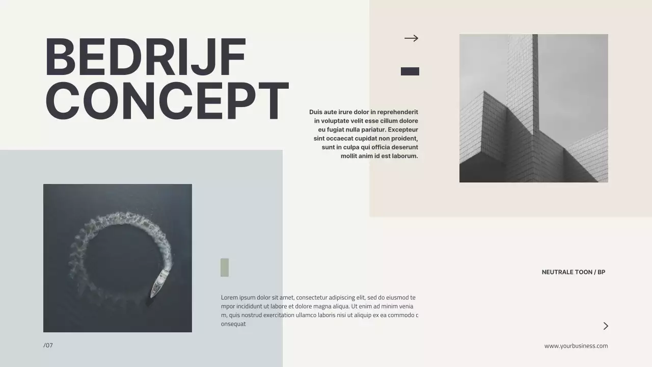 Beige Minimal Modern Profiel Bedrijfs Introductie