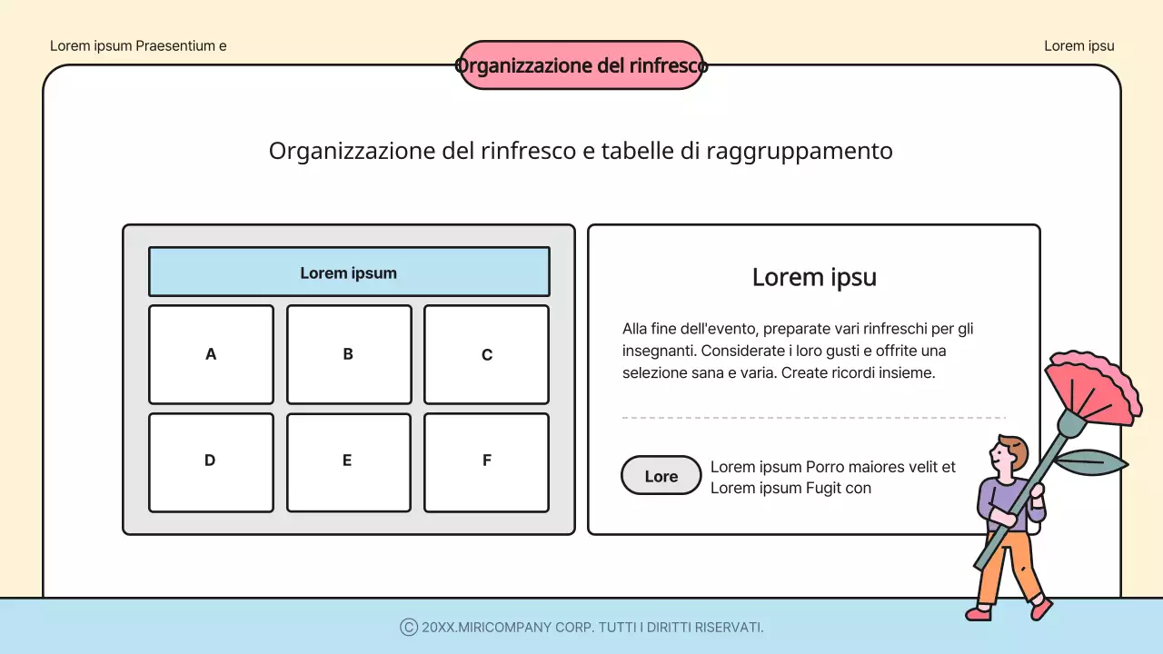 Programma per la Giornata degli Insegnanti di Ivory e Rainbow