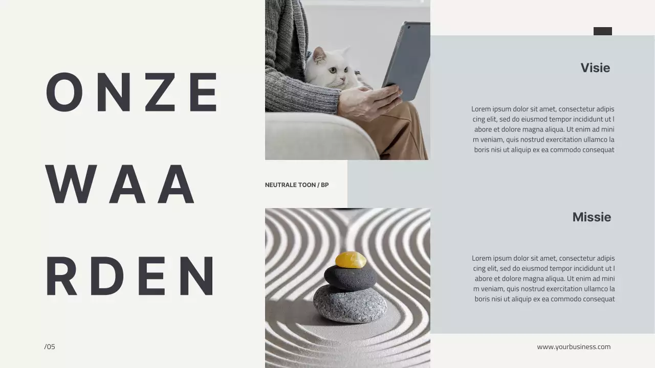 Beige Minimal Modern Profiel Bedrijfs Introductie