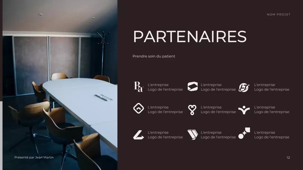 Présentation d'entreprise au ton neutre