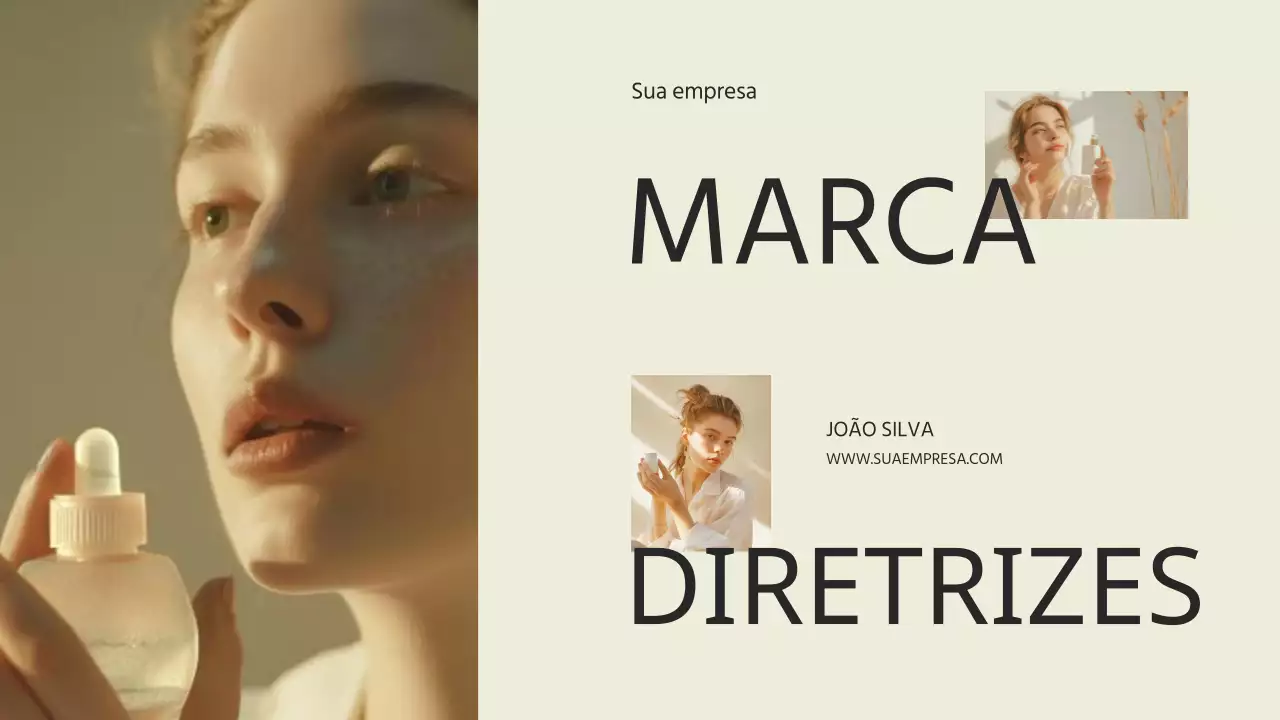 Orientações para uma marca moderna minimalista em bege e cinzento