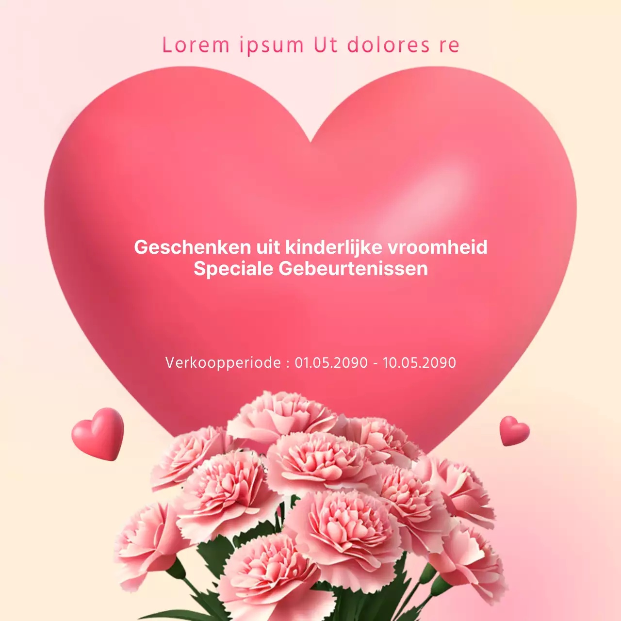 Promoot een trendy Moederdag-evenement in roze en mint