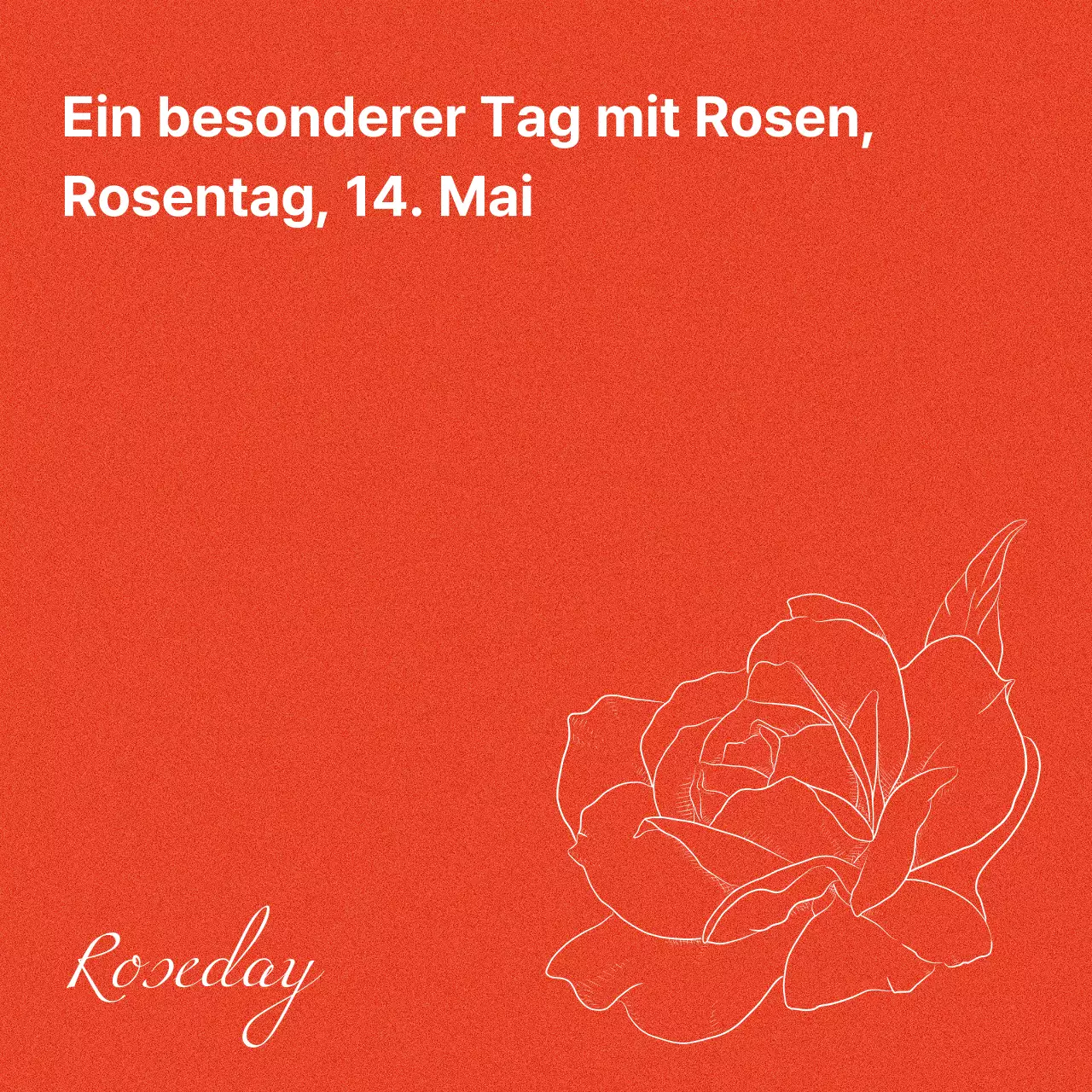 Werben Sie für den Rosentag mit einfachen roten Rosen