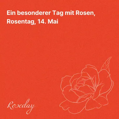 Werben Sie für den Rosentag mit einfachen roten Rosen