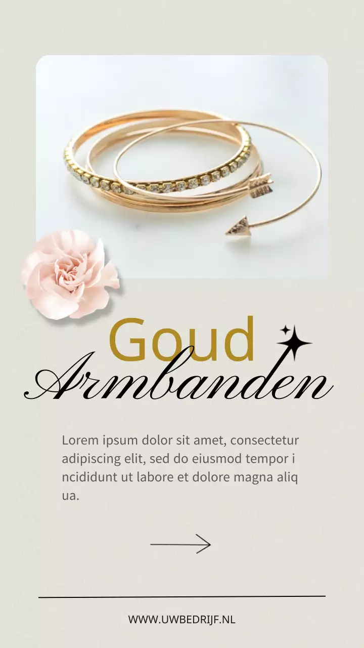 Beige en Goud elegante Exclusieve Sieraden Cadeaus voor Mama promotie