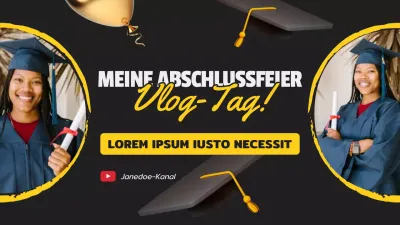 Modern Gelb Schwarz My Graduation Vlog Day