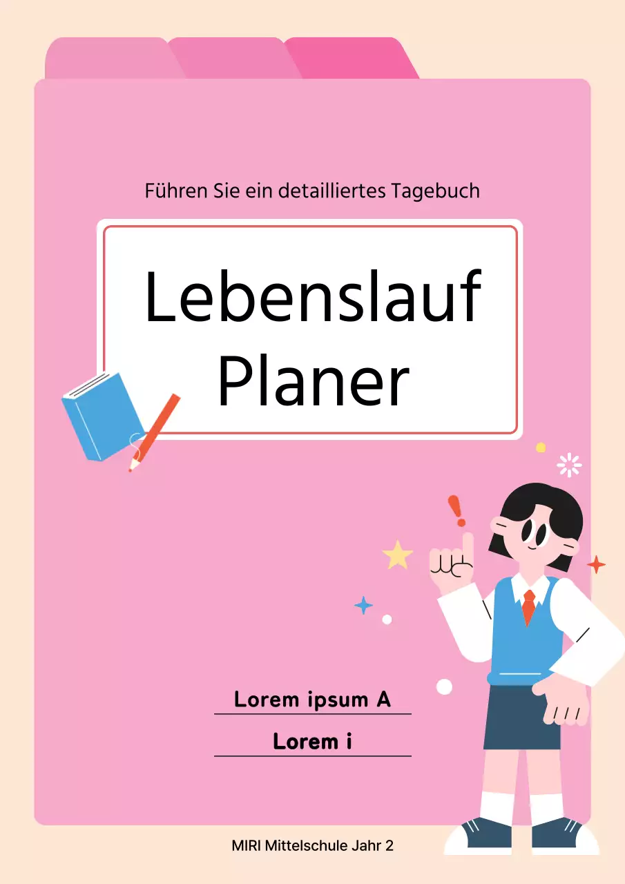 Ein einfacher rosa Journalplaner